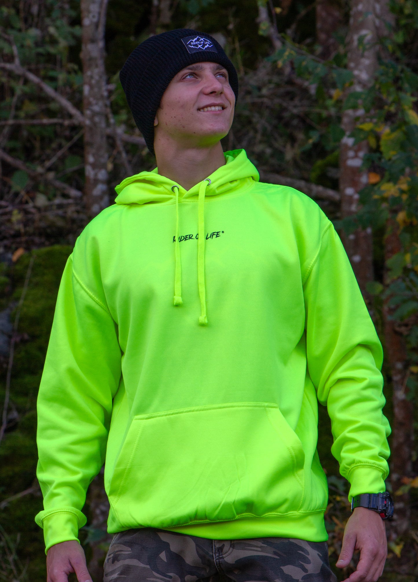 RIDER MAN HOODIE FLUO