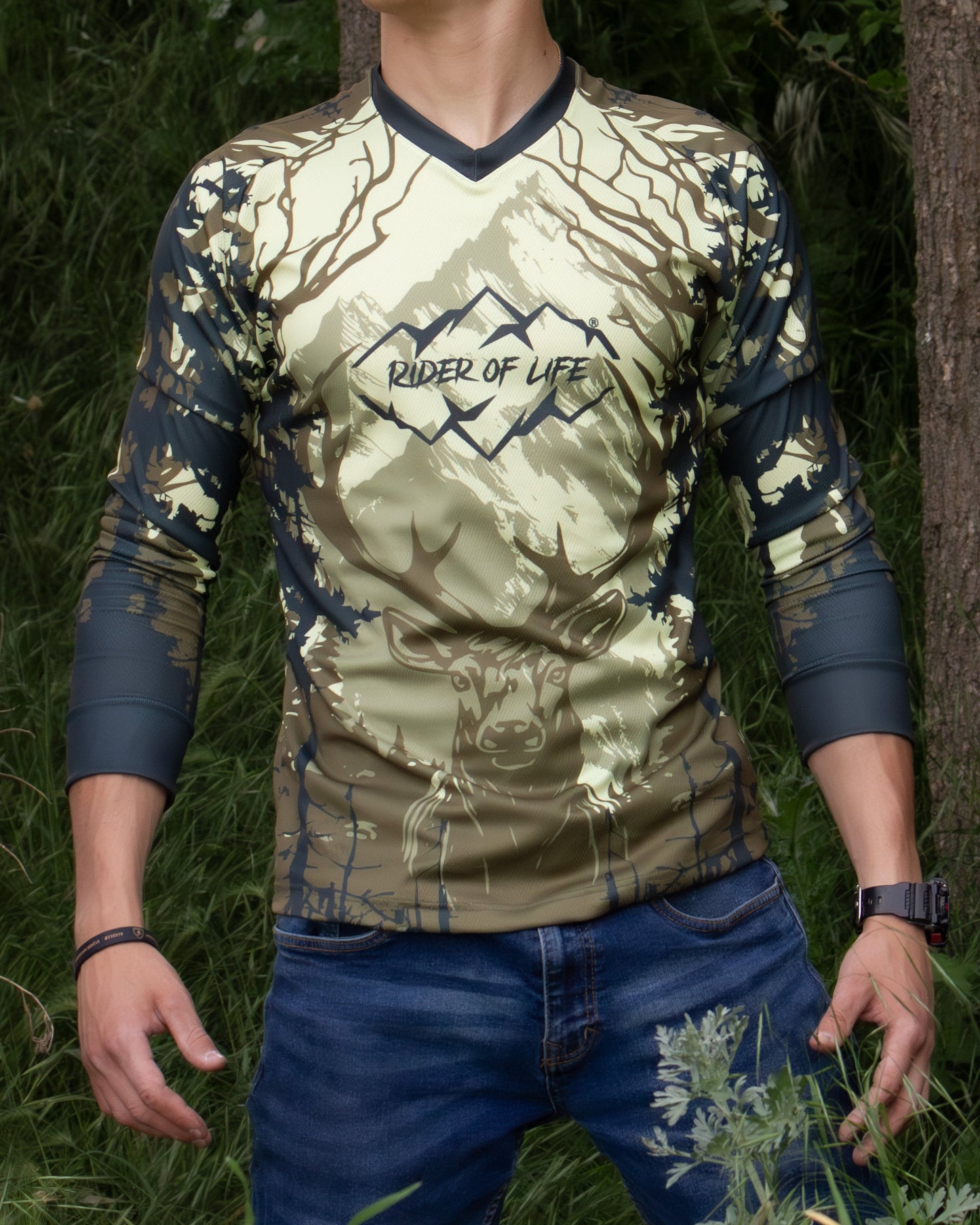 All-Riding T-shirt Cerf en Forêt – 100% Créé dans les Alpes