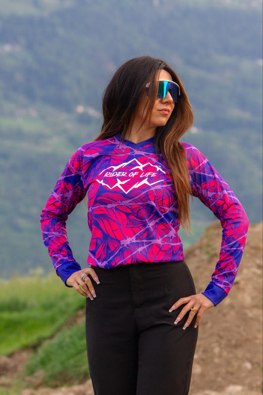 All-Riding T-shirt Fleurs de Montagne – 100% Créé dans les Alpes Femme