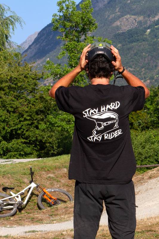 T-shirt Stay Hard Stay Rider 100% Coton