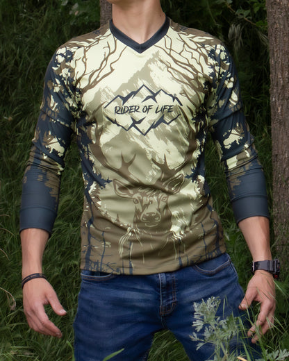 All-Riding T-shirt Cerf en Forêt – 100% Créé dans les Alpes